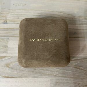 David Yurman Tan Jewelry Box with Gold Logo